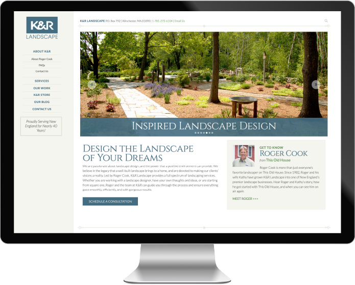 K&R Landscape Website Design and Development