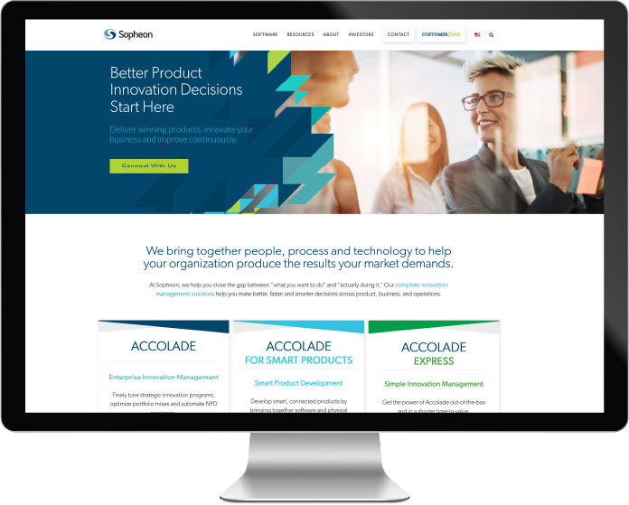 Sopheon Website Design and Development